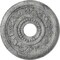Ekena Millwork Genevieve Medallion (Canopies up to 3 1/2"), 16 1/8"OD x 3 1/2"ID x 7/8"P, Ultra Pure White Crackle CM16GNUWC - alternate 1